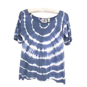 Lucky Brand Boho Tie Dye Blue Tee Sz Sm